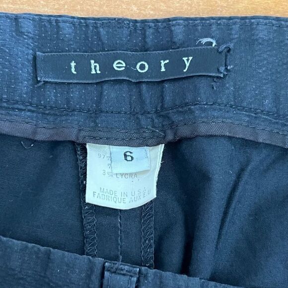 Theory Womens Pants Casual Straight Leg Navy Blue Size 6 - Picture 8 of 9